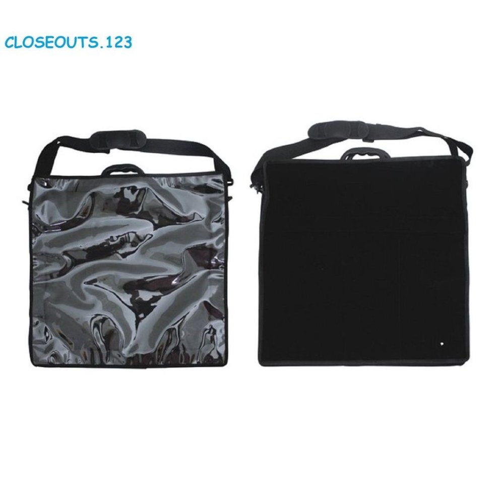 Tefillin Tote Bag Rain Proof Black with Carry Handle Clear Front
